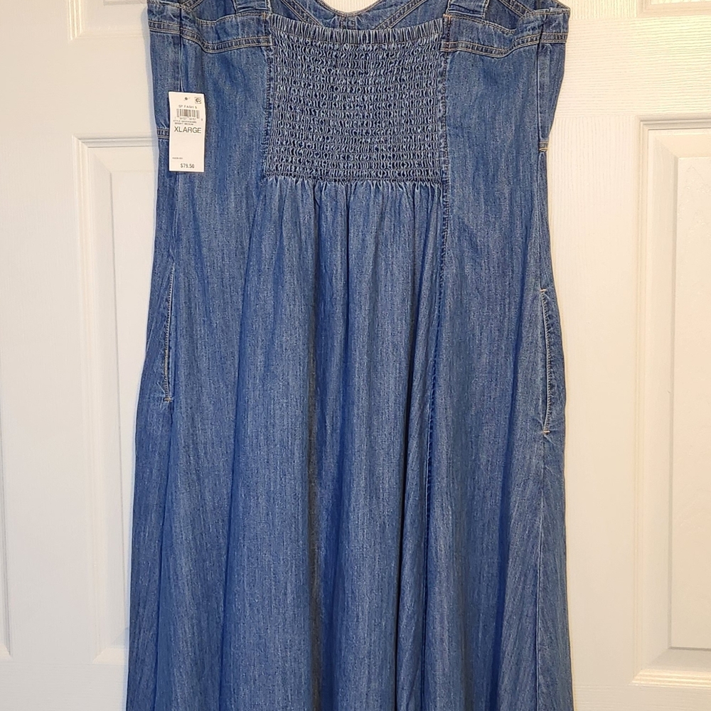 On 34th Women's Denim Sweetheart-Neck Midi Dress Size XL NWT MSRP $79.50 - Picture 10 of 12